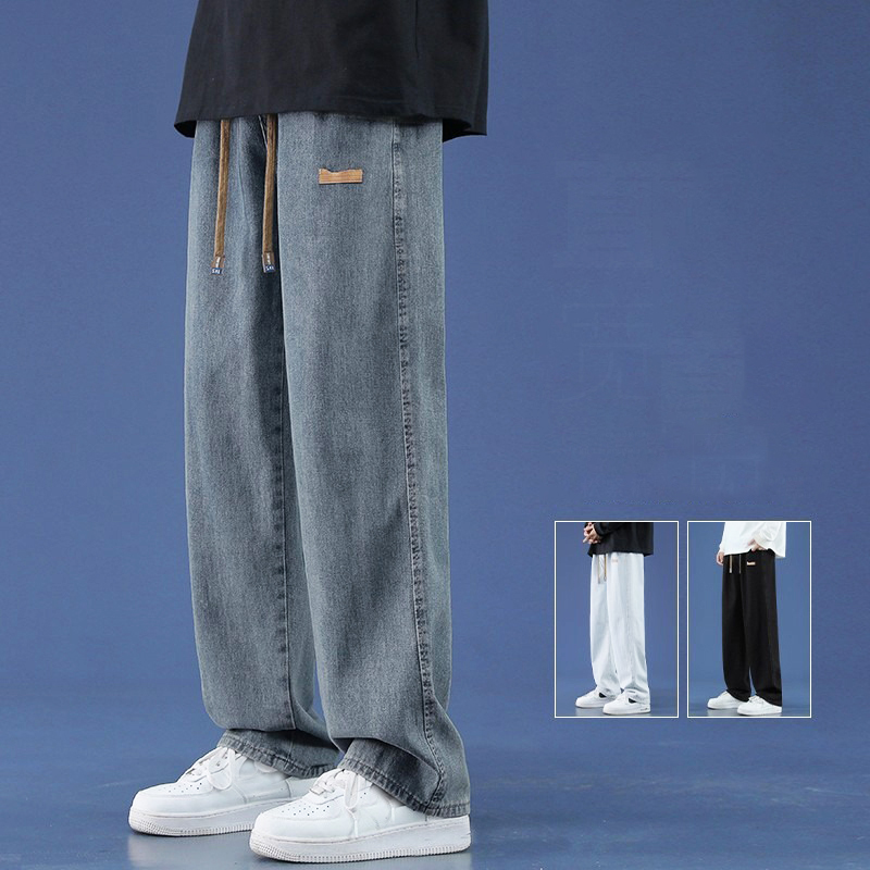 Men'S Accessories For Jeans - Yaz ince erkek Baggy kot Lyocell