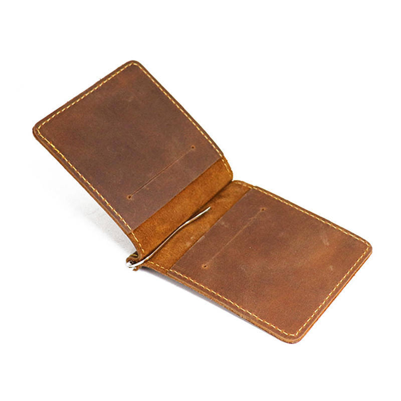 Money Clip Slim - El yapımı hakiki deri para klibi
