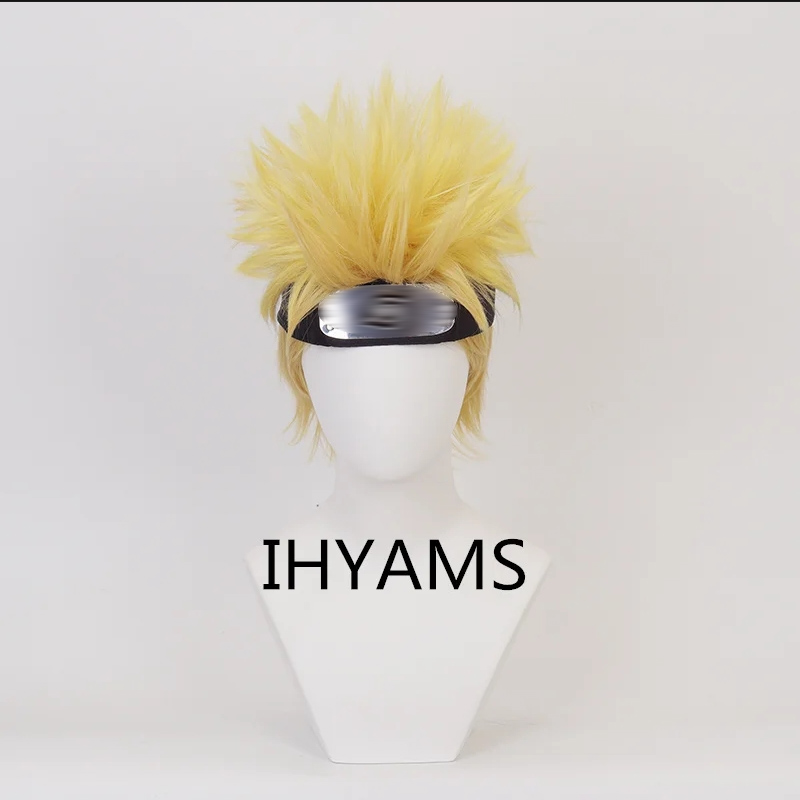 Men'S Yellow Accessories - Uzumaki Cosplay Peruk 30 cm Kısa