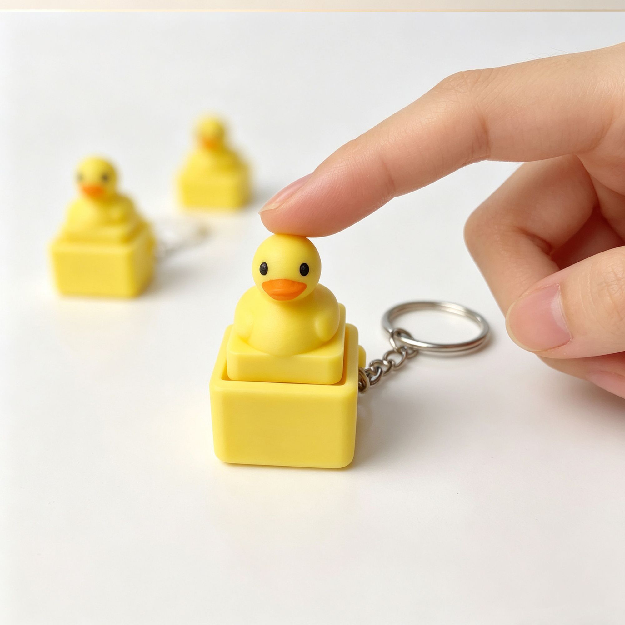 Men'S Yellow Accessories - Sevimli Sarı Ördek Basmalı Anahtarlık Komik