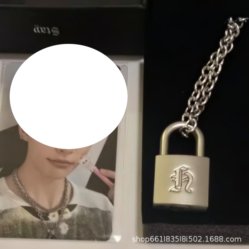 Men Accessories Style - Ashionable Yaratıcı Metal Kilit Kolye Huang