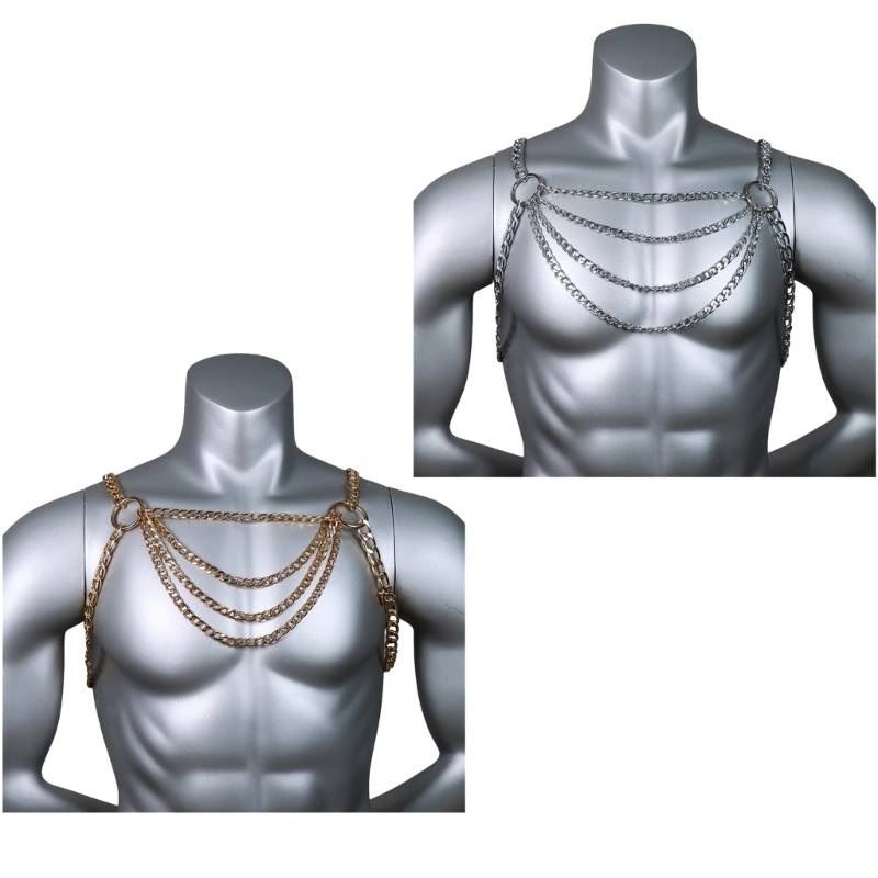 Mens Accessories Style - Erkek Seksi Metal Gövde Göğüs Zinciri