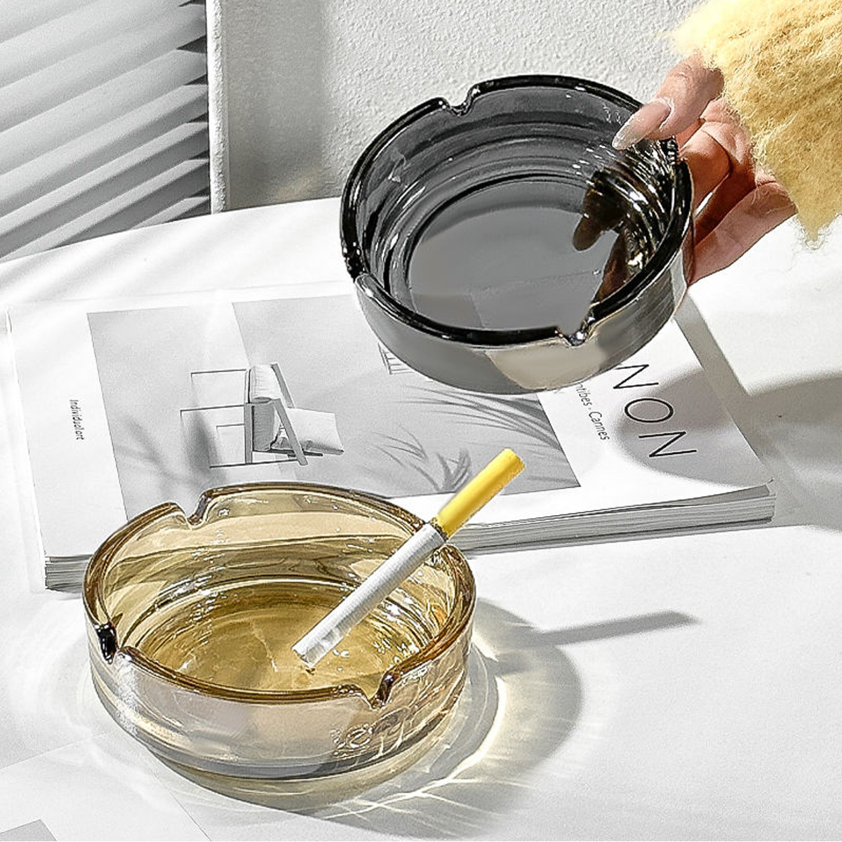 Men'S Accessories Tray - Şeffaf Cam Küllük, Puro Küllüğü, Ofis