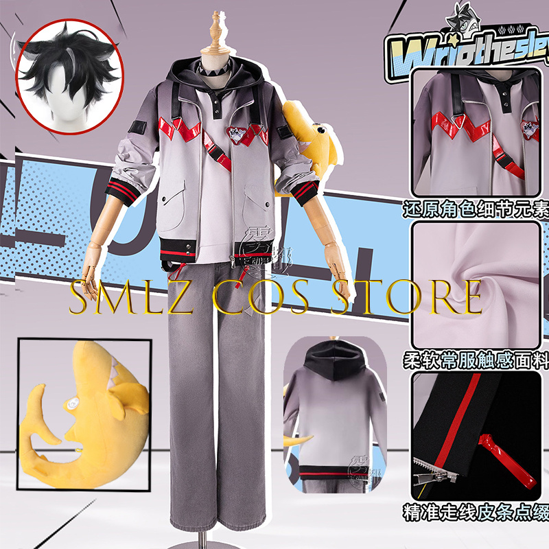 Men'S Accessories With Suits - 2026 Shark Wriothesley Cosplay Oyunu Genshin