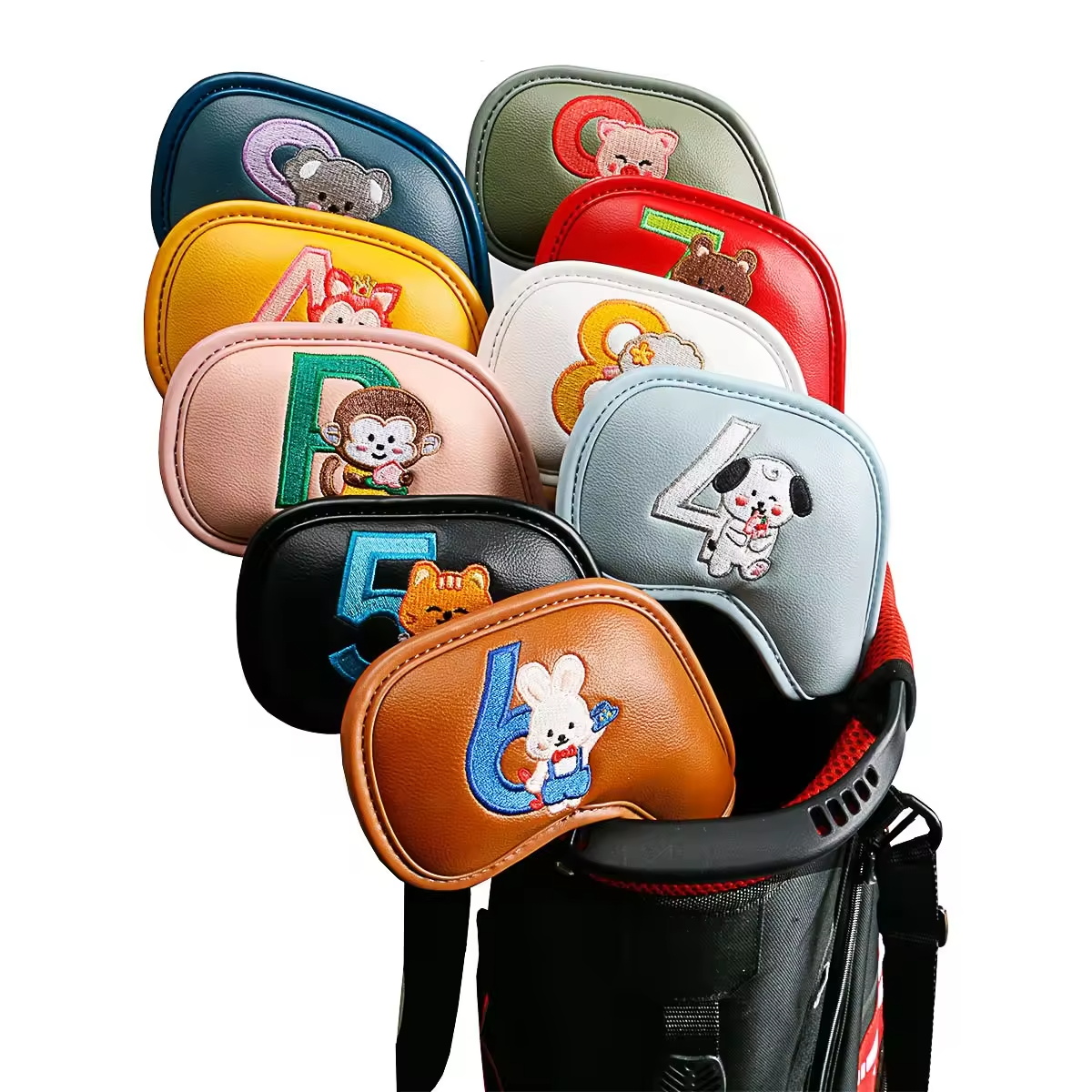 Men Accessories Style - 9 adet sevimli karikatür hayvan Golf