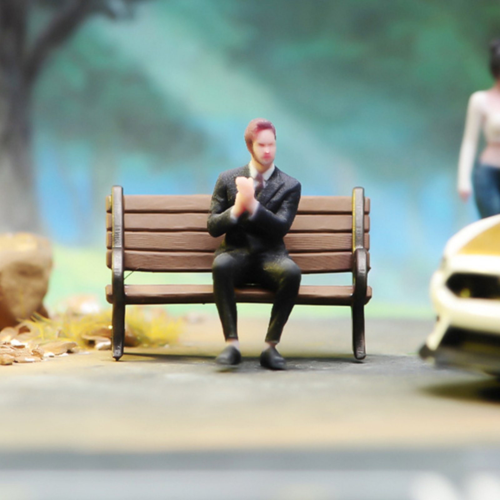 Men'S Accessories With Suits - 1:64 Ölçekli Oturan Adam Figürü Üç