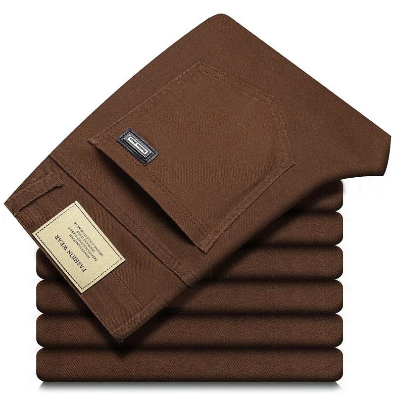 Men'S Accessories For Jeans - Moda Gevşek Düz Iş Rahat Streç
