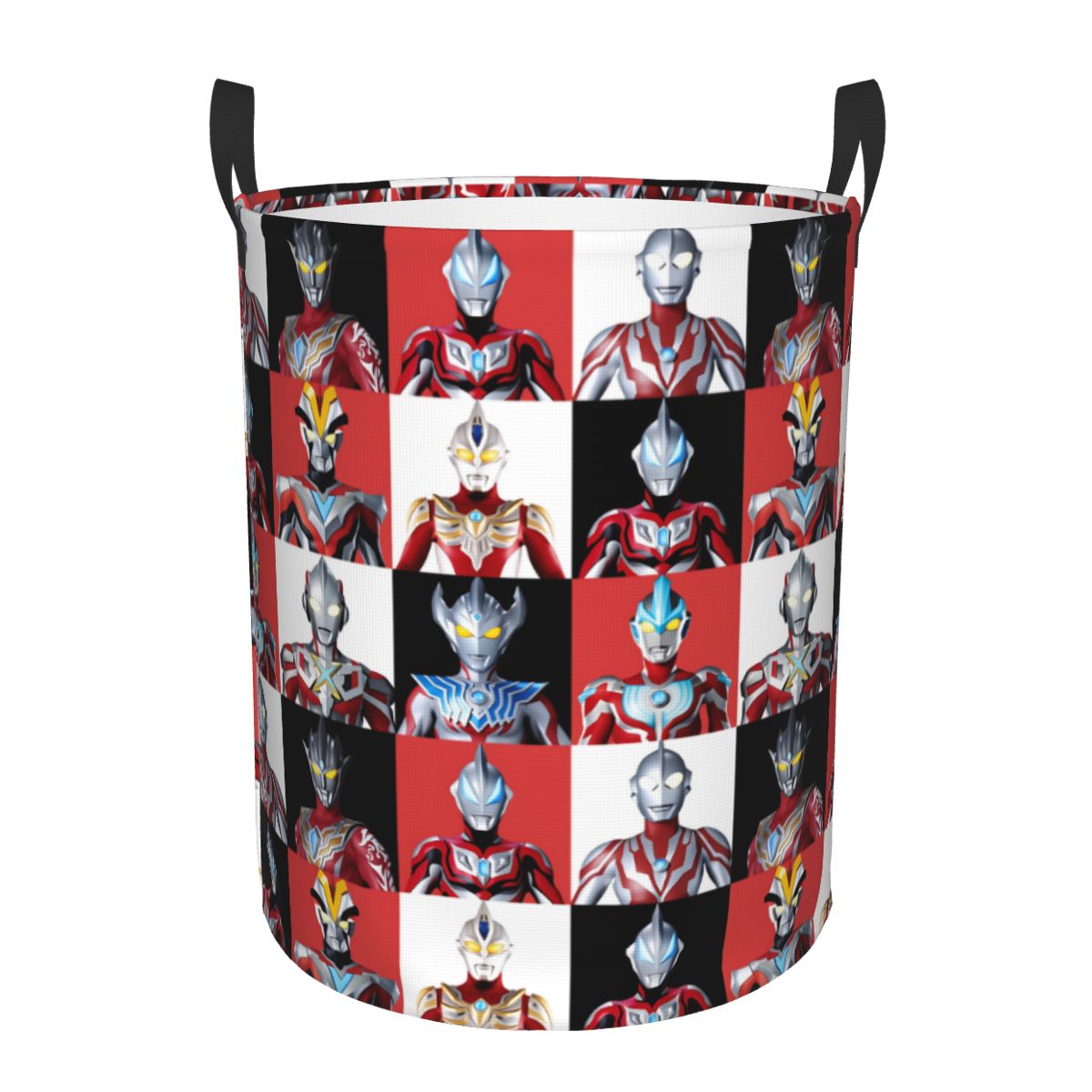 Men Accessories Hamper - Damalı Ekose Ultraman Comics Çamaşır Sepeti