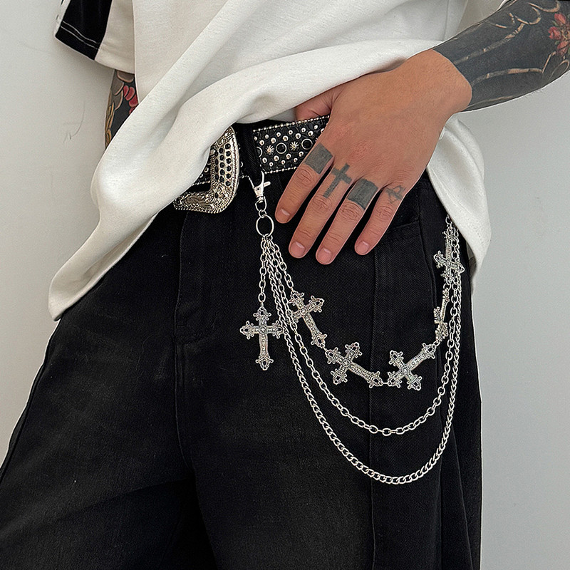 Moda Punk Metal Pantolon Zinci - Men'S Accessories For Jeans incelemesi ve fiyatı