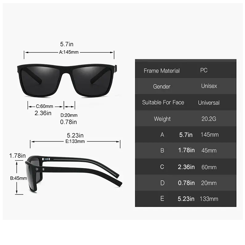Erkekler ve Kadınlar için Kare - Sunglasses Polarized Men incelemesi ve fiyatı