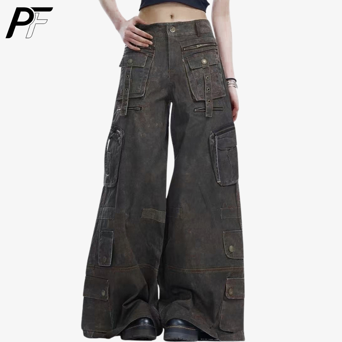 Grunge Techwear Geniş Paça Kar - Men'S Accessories For Jeans incelemesi ve fiyatı