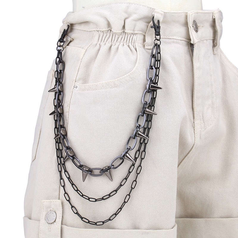 Hip Hop Punk Rock Metal Pantol - Men'S Accessories For Jeans incelemesi ve fiyatı